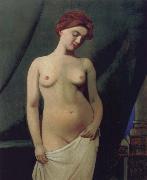 Felix Vallotton Female nude,Green Curtain Sweden oil painting artist